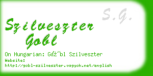 szilveszter gobl business card